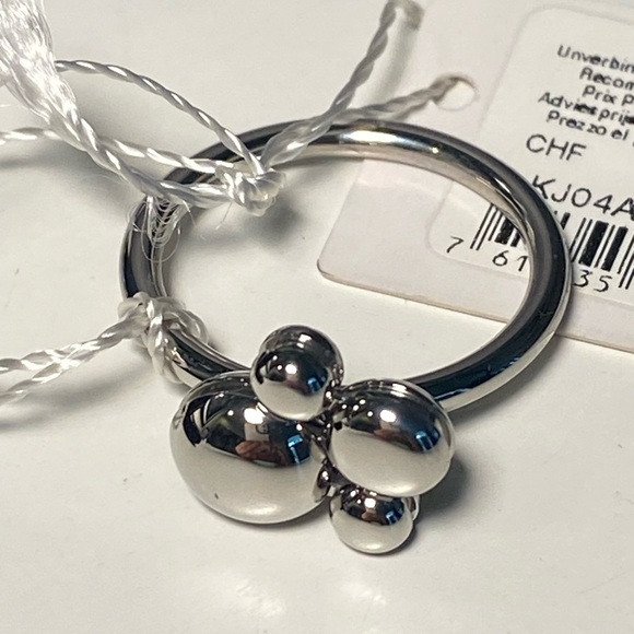 NIB Calvin Klein Fidget Spinner Silver Tone Ring - Picture 6 of 8
